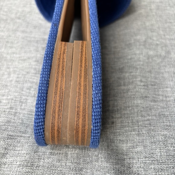 J. Crew Factory Sz 8 Jewel Slide Sandals Crystals‎  Blue Canvas - Picture 11 of 12